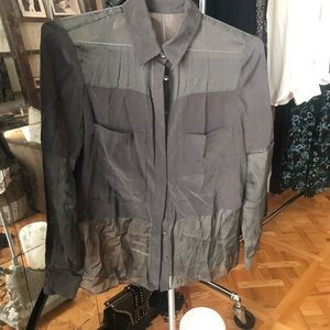 Silk gray blouse